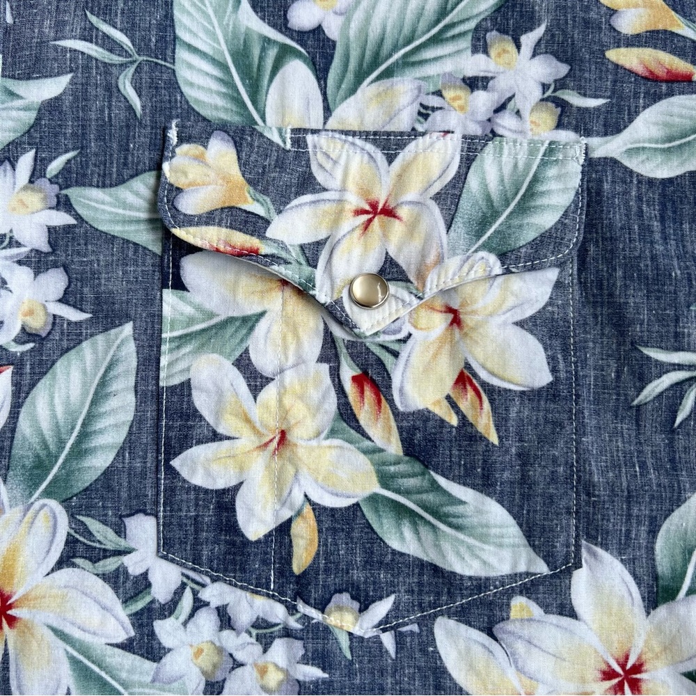 Rare Cowboy Western Men's Aloha Hawaiian Shirt Long sleeve snap button Large - Picture 3 of 5